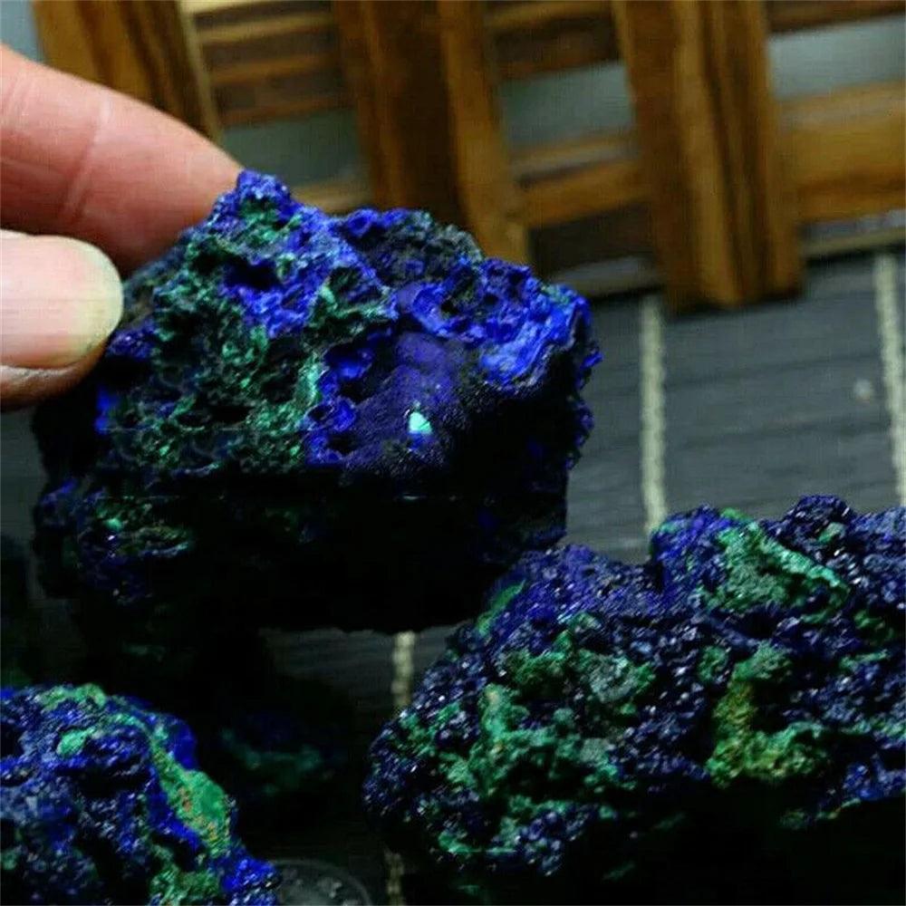 Pierre de Guérison Naturelle Azurite Malachite - Spécimen Mystique pour Reiki et Rituels