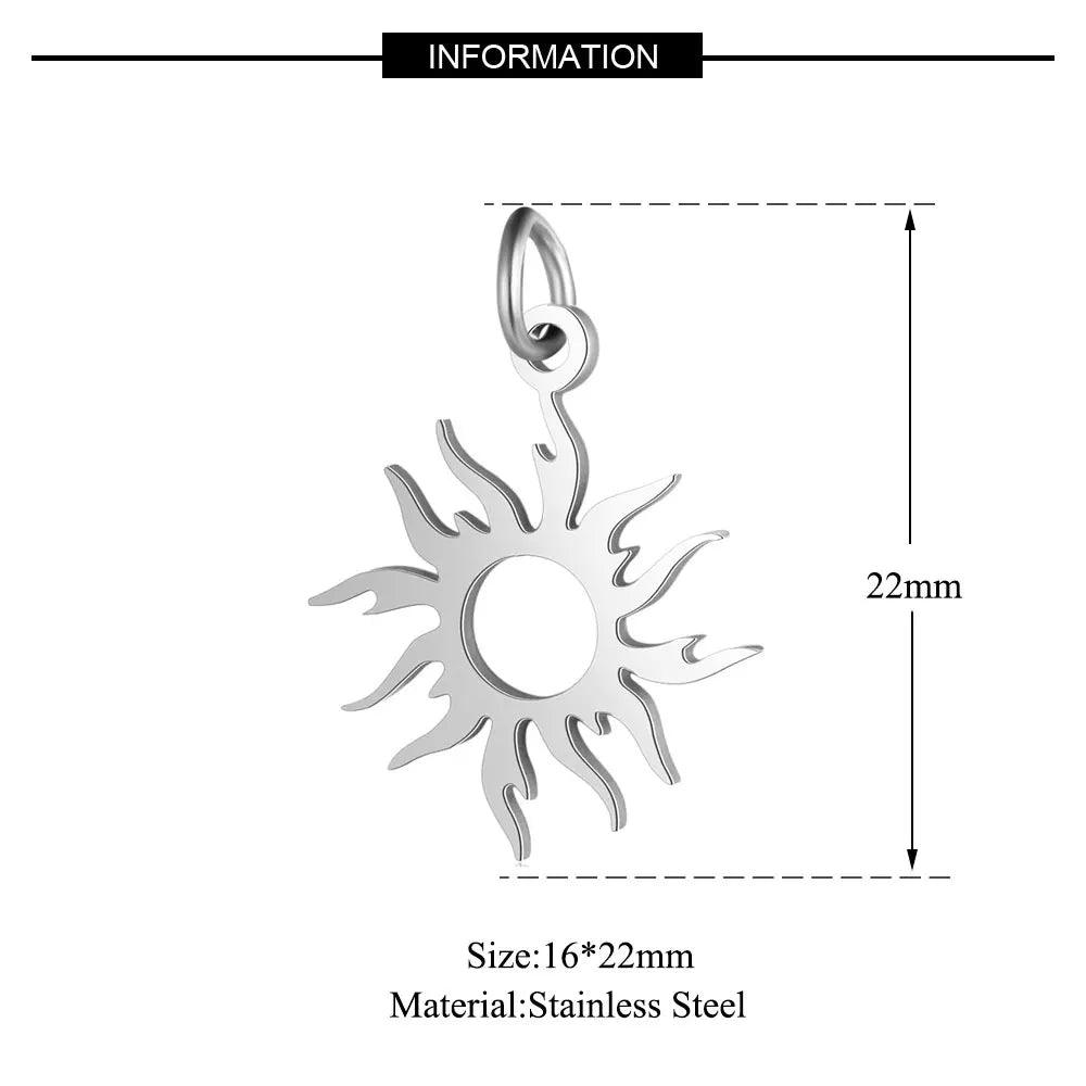 Pendentif Mystique en Acier Inoxydable - Connecteur pour Bijoux Ésotériques et Spirituels - Variante