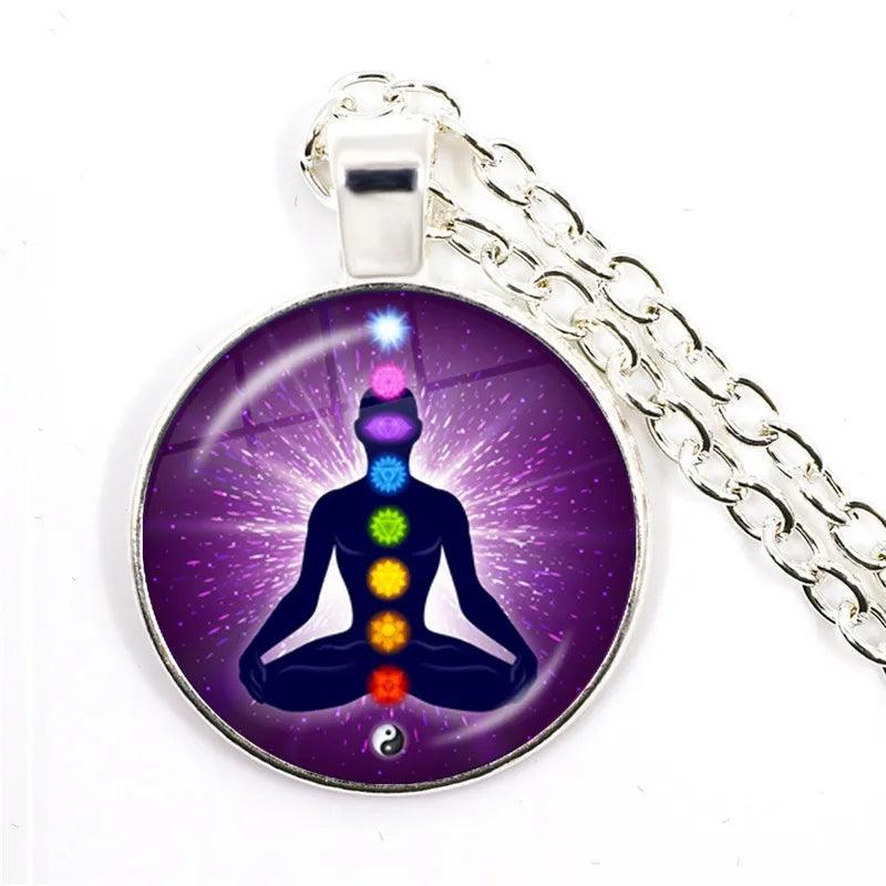 Collier de Guérison Chakra Reiki - Pendentif Spirituel pour Méditation et Pratiques Ésotériques - Variante