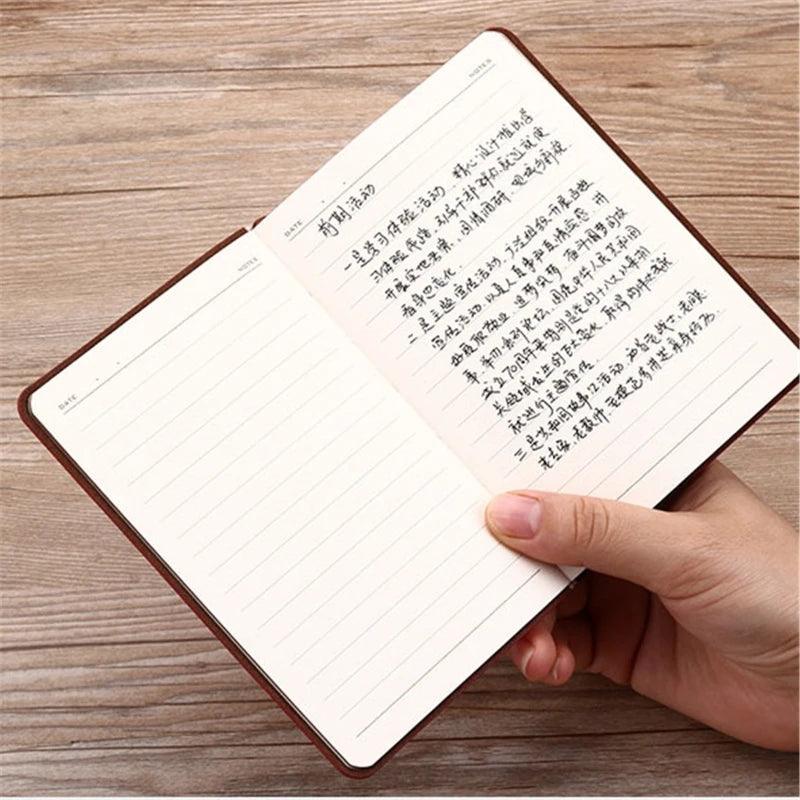 Bloc-Notes Portable en Cuir PU - Modèle Vintage pour Journal Intime