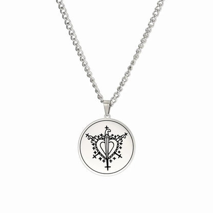 Collier Talisman Vintage en Acier Inoxydable Dawapara - Variante