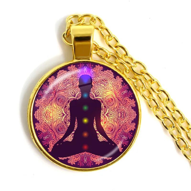 Collier de Guérison Chakra Reiki - Pendentif Spirituel pour Méditation et Pratiques Ésotériques - Variante