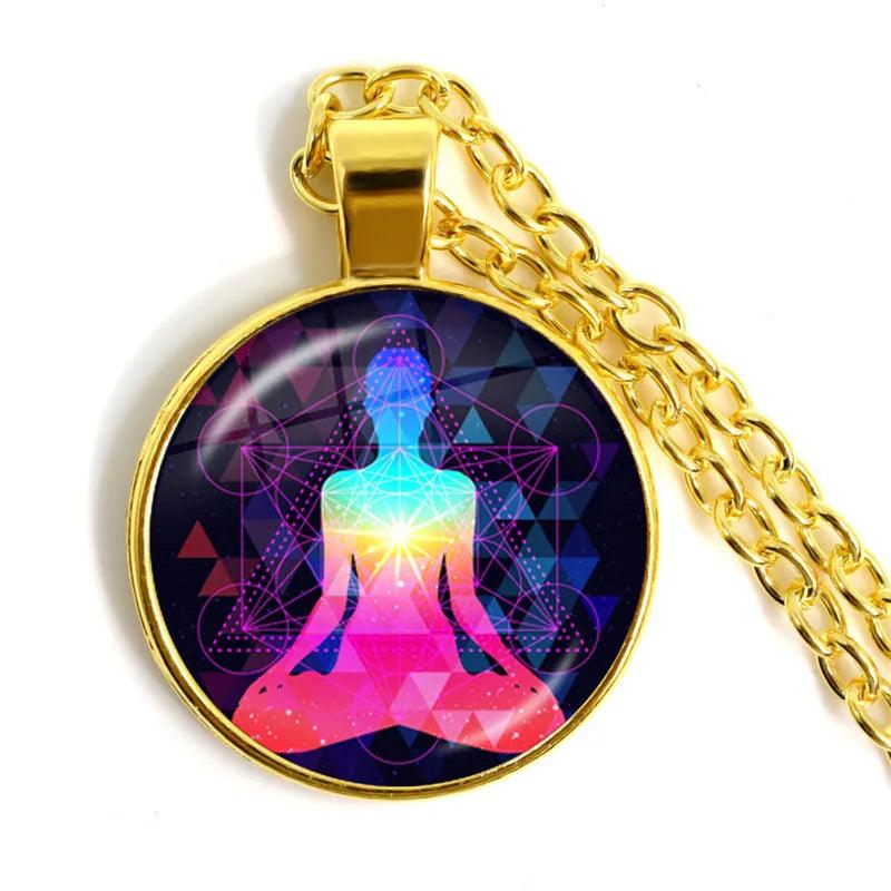 Collier de Guérison Chakra Reiki - Pendentif Spirituel pour Méditation et Pratiques Ésotériques - Variante