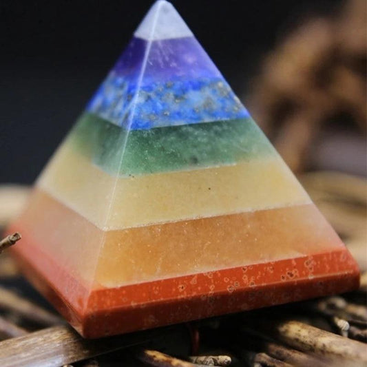 Pyramide Reiki Multi-Pierres - Générateur d’Énergie pour Guérison Spirituelle et Chakras