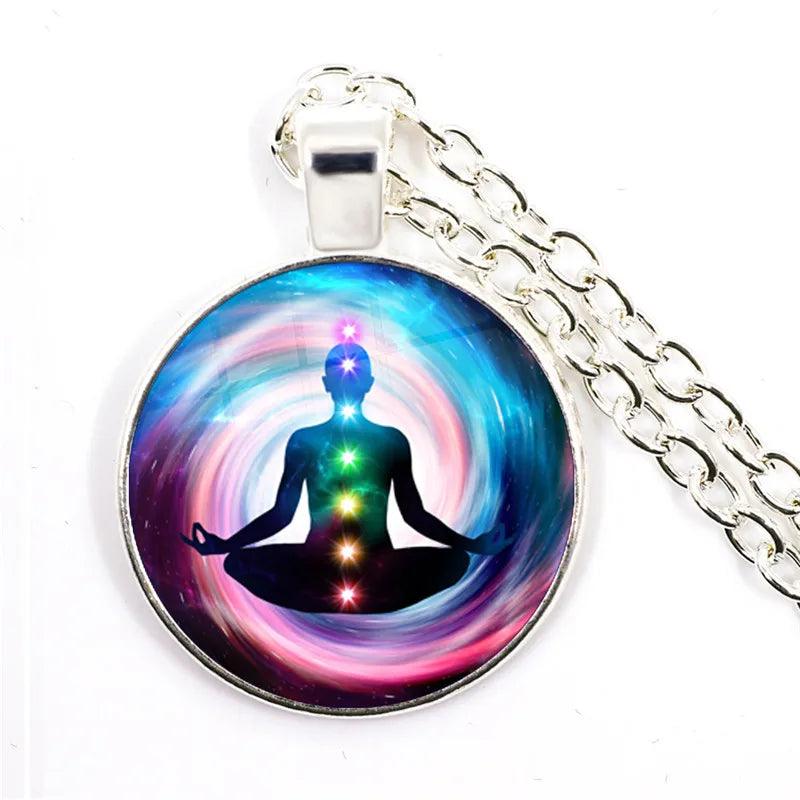 Collier de Guérison Chakra Reiki - Pendentif Spirituel pour Méditation et Pratiques Ésotériques - Variante