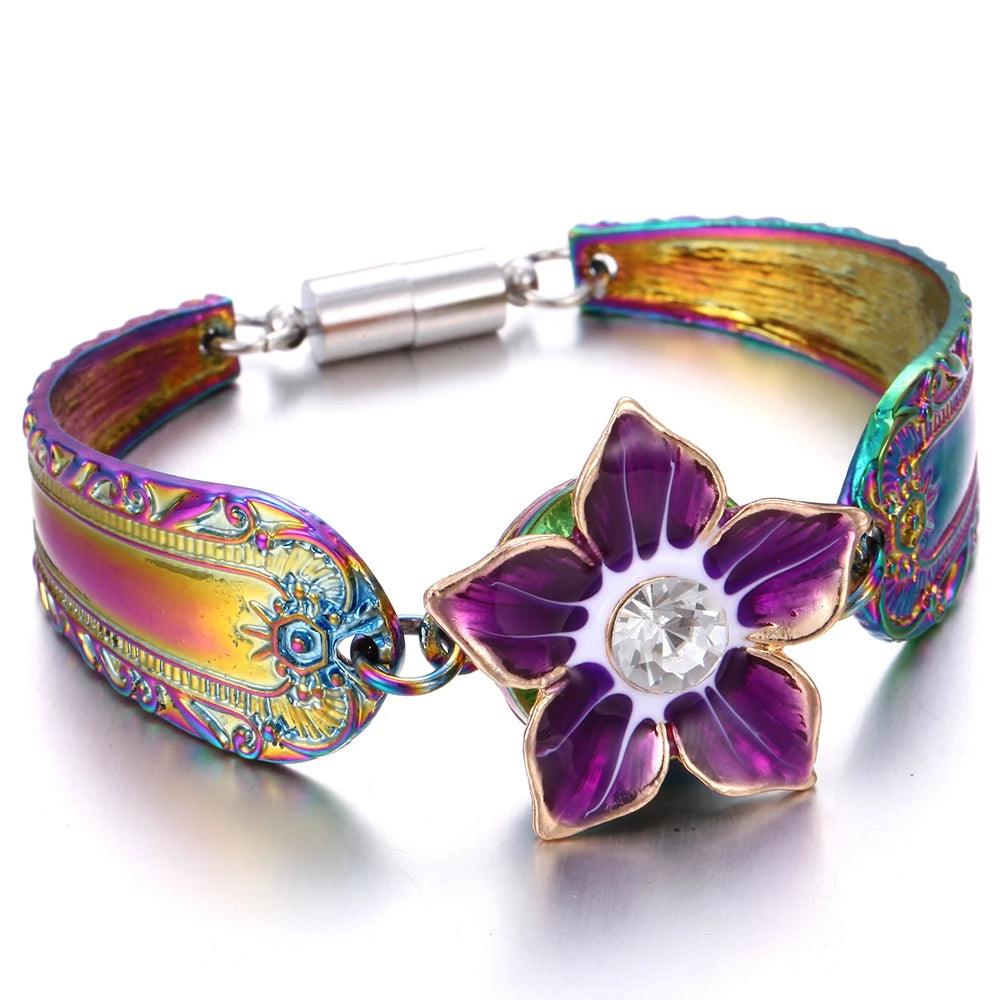 Bracelet Magnétique en Métal Coloré - Charme et Élégance pour Femme - Variante