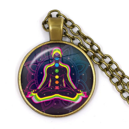 Collier de Guérison Chakra Reiki - Pendentif Spirituel pour Méditation et Pratiques Ésotériques - Variante