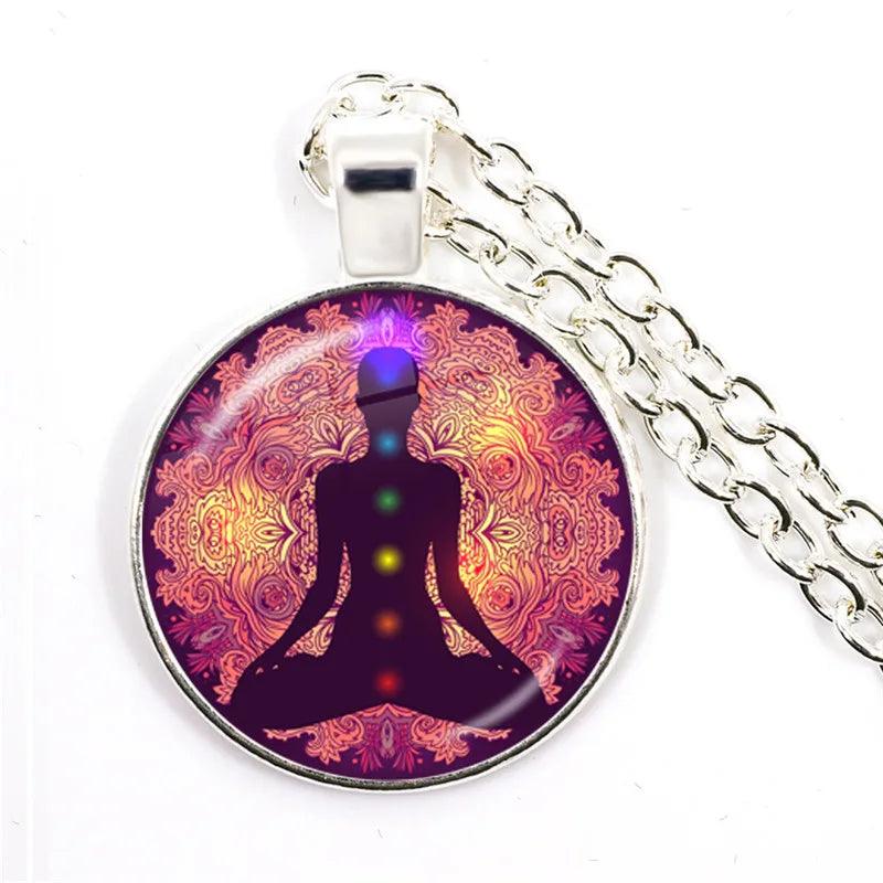 Collier de Guérison Chakra Reiki - Pendentif Spirituel pour Méditation et Pratiques Ésotériques - Variante