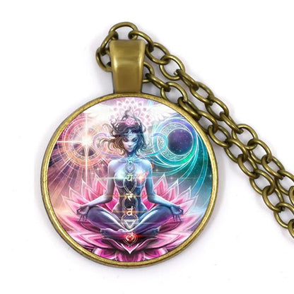 Collier de Guérison Chakra Reiki - Pendentif Spirituel pour Méditation et Pratiques Ésotériques