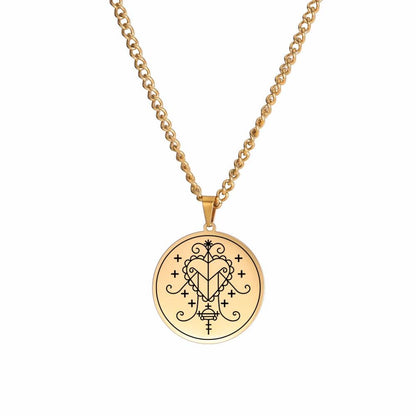 Collier Talisman Vintage en Acier Inoxydable Dawapara - Variante