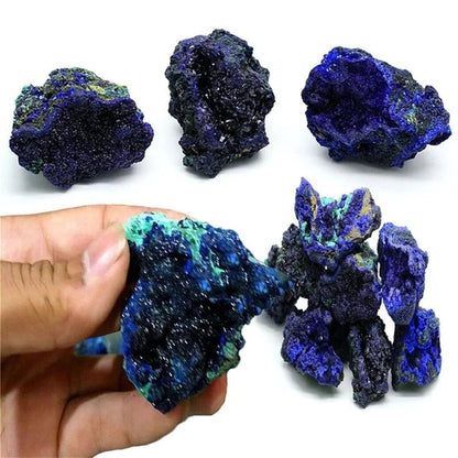 Pierre de Guérison Naturelle Azurite Malachite - Spécimen Mystique pour Reiki et Rituels