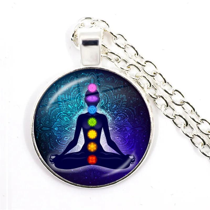 Collier de Guérison Chakra Reiki - Pendentif Spirituel pour Méditation et Pratiques Ésotériques - Variante