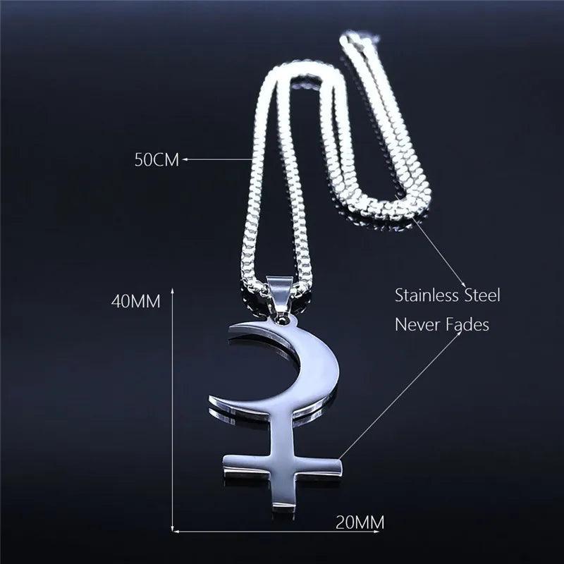 Collier Déesse Lilith - Symbole Mystique en Acier Inoxydable