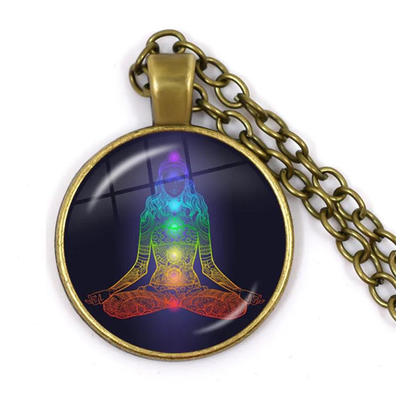 Collier de Guérison Chakra Reiki - Pendentif Spirituel pour Méditation et Pratiques Ésotériques - Variante