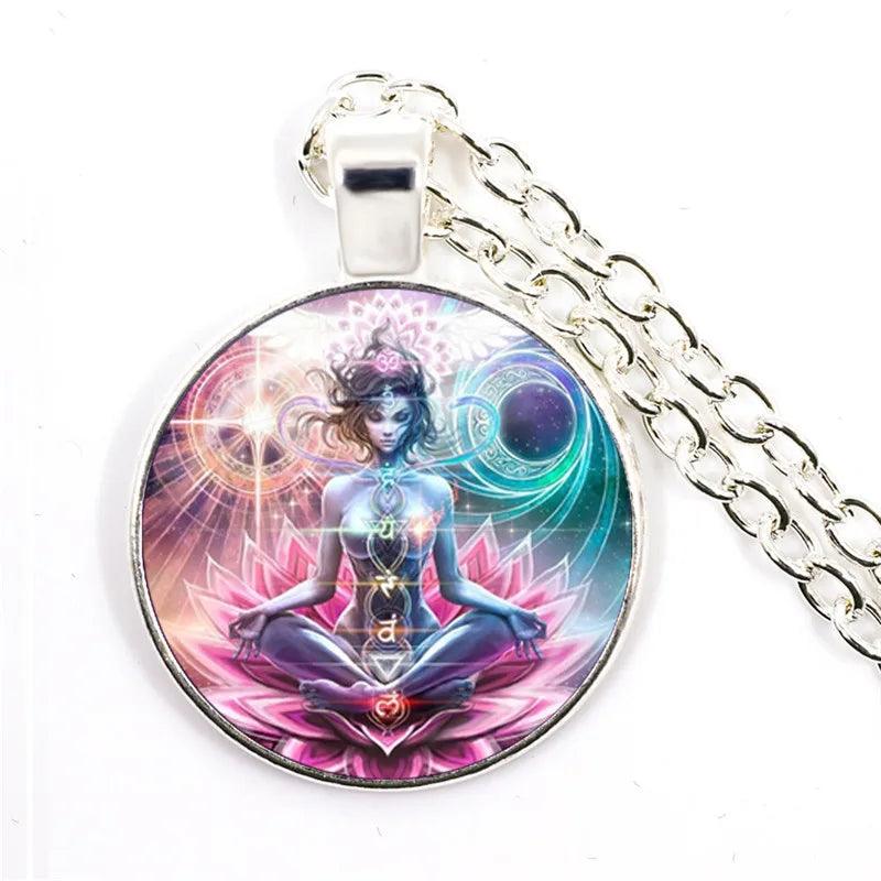 Collier de Guérison Chakra Reiki - Pendentif Spirituel pour Méditation et Pratiques Ésotériques - Variante