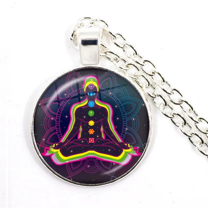 Collier de Guérison Chakra Reiki - Pendentif Spirituel pour Méditation et Pratiques Ésotériques - Variante