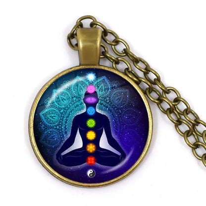 Collier de Guérison Chakra Reiki - Pendentif Spirituel pour Méditation et Pratiques Ésotériques