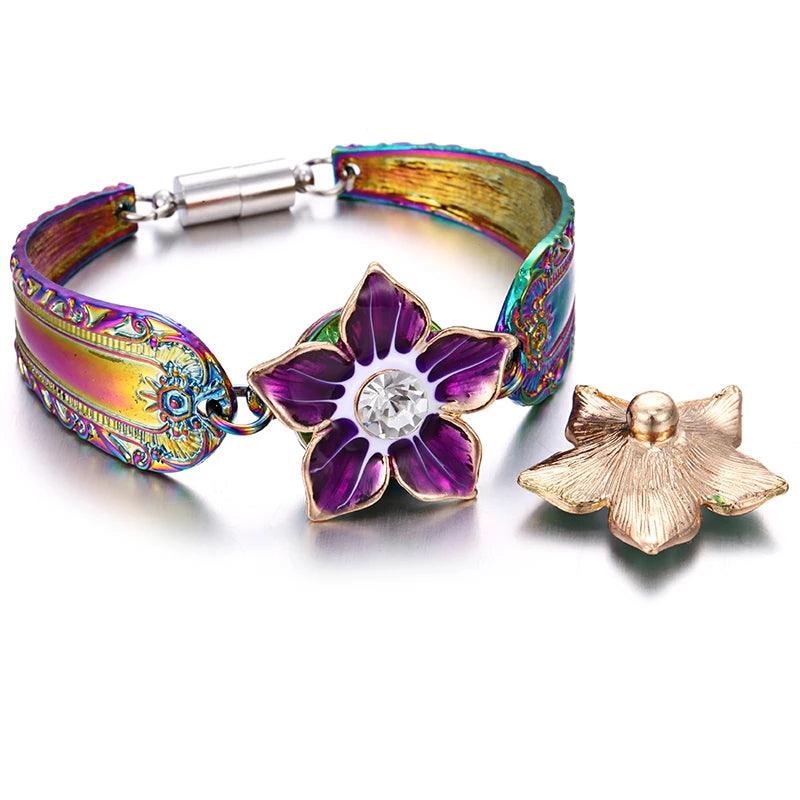 Bracelet Magnétique en Métal Coloré - Charme et Élégance pour Femme