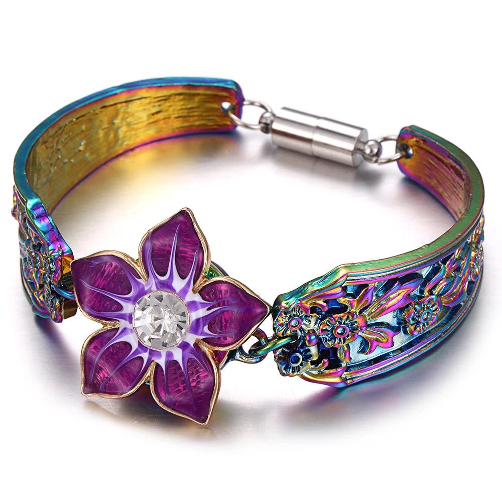 Bracelet Magnétique en Métal Coloré - Charme et Élégance pour Femme - Variante