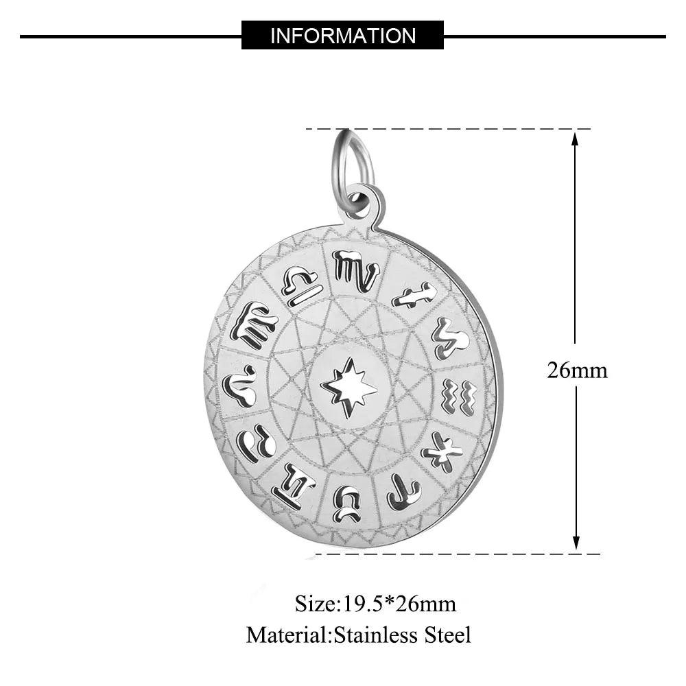 Pendentif Mystique en Acier Inoxydable - Connecteur pour Bijoux Ésotériques et Spirituels - Variante