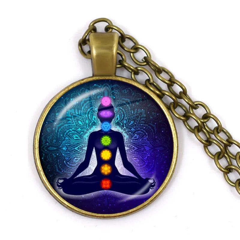 Collier de Guérison Chakra Reiki - Pendentif Spirituel pour Méditation et Pratiques Ésotériques - Variante