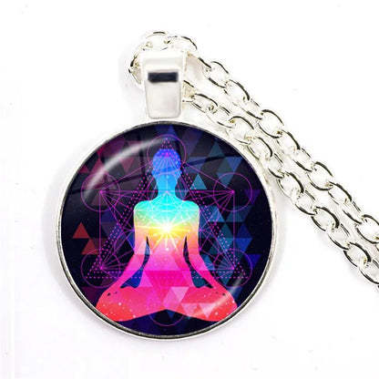 Collier de Guérison Chakra Reiki - Pendentif Spirituel pour Méditation et Pratiques Ésotériques - Variante