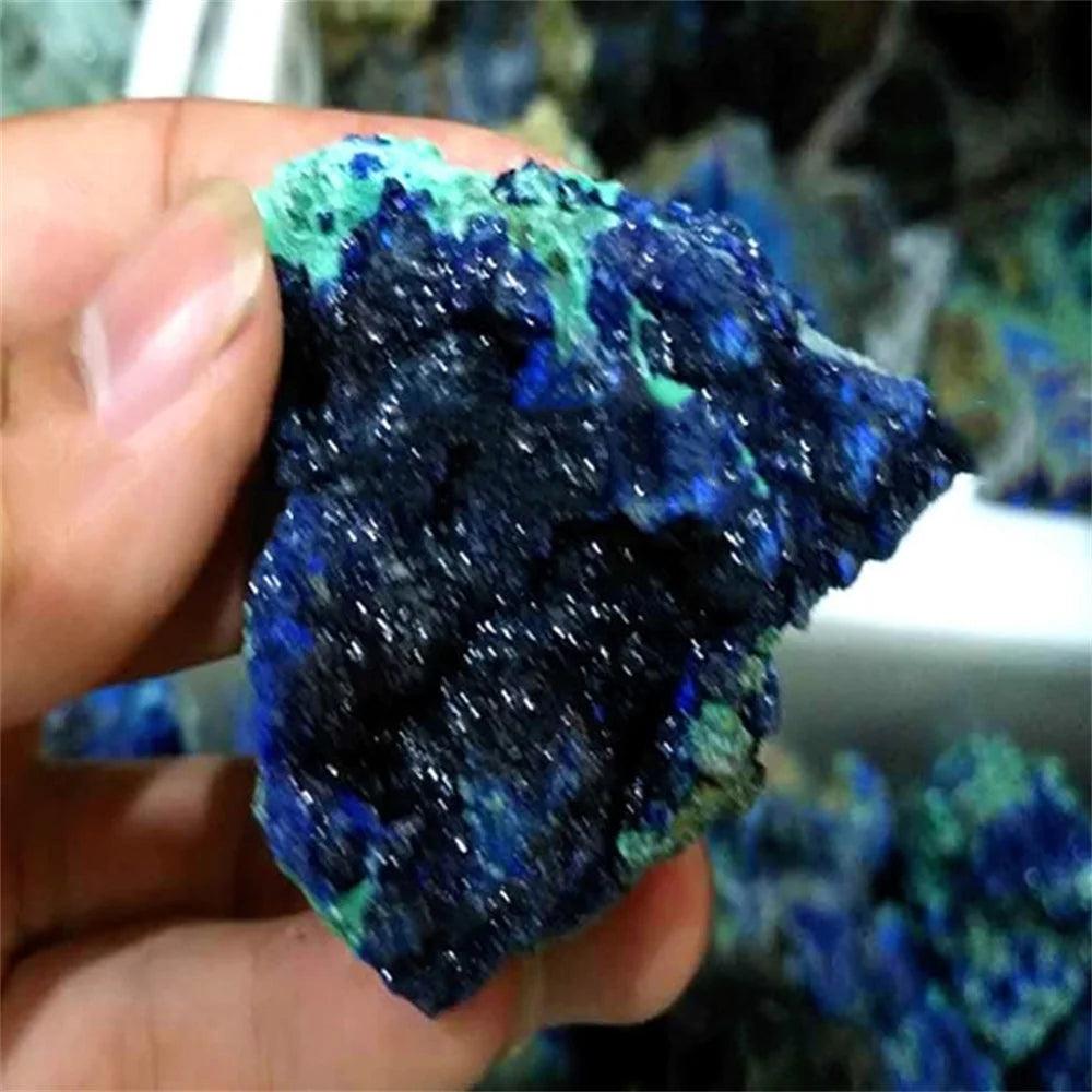 Pierre de Guérison Naturelle Azurite Malachite - Spécimen Mystique pour Reiki et Rituels