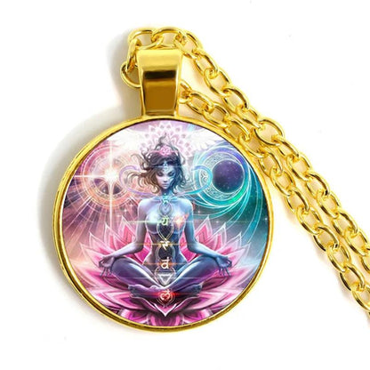 Collier de Guérison Chakra Reiki - Pendentif Spirituel pour Méditation et Pratiques Ésotériques - Variante