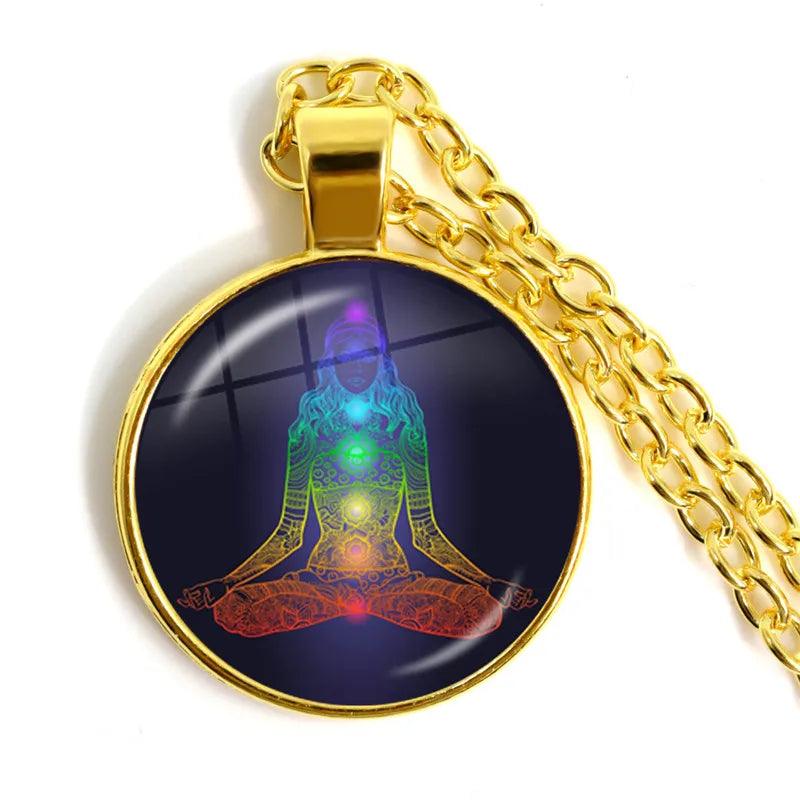 Collier de Guérison Chakra Reiki - Pendentif Spirituel pour Méditation et Pratiques Ésotériques - Variante