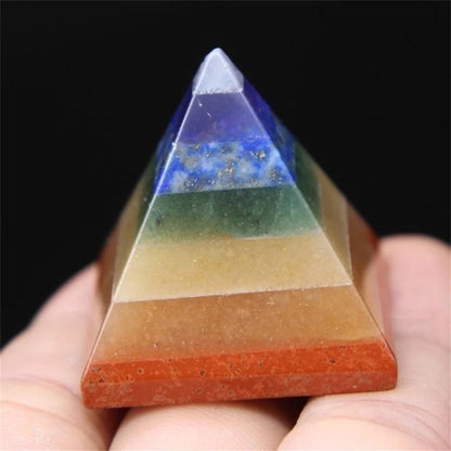 Pyramide Reiki Multi-Pierres - Générateur d’Énergie pour Guérison Spirituelle et Chakras