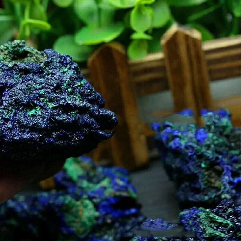 Pierre de Guérison Naturelle Azurite Malachite - Spécimen Mystique pour Reiki et Rituels