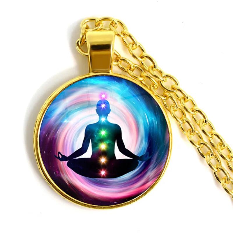 Collier de Guérison Chakra Reiki - Pendentif Spirituel pour Méditation et Pratiques Ésotériques - Variante