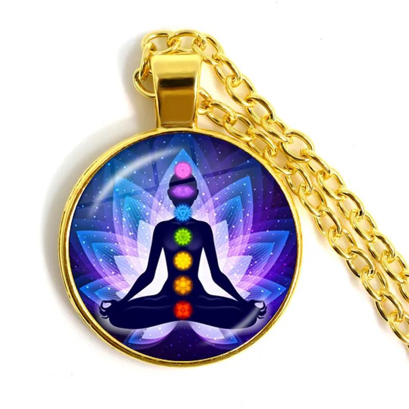 Collier de Guérison Chakra Reiki - Pendentif Spirituel pour Méditation et Pratiques Ésotériques - Variante