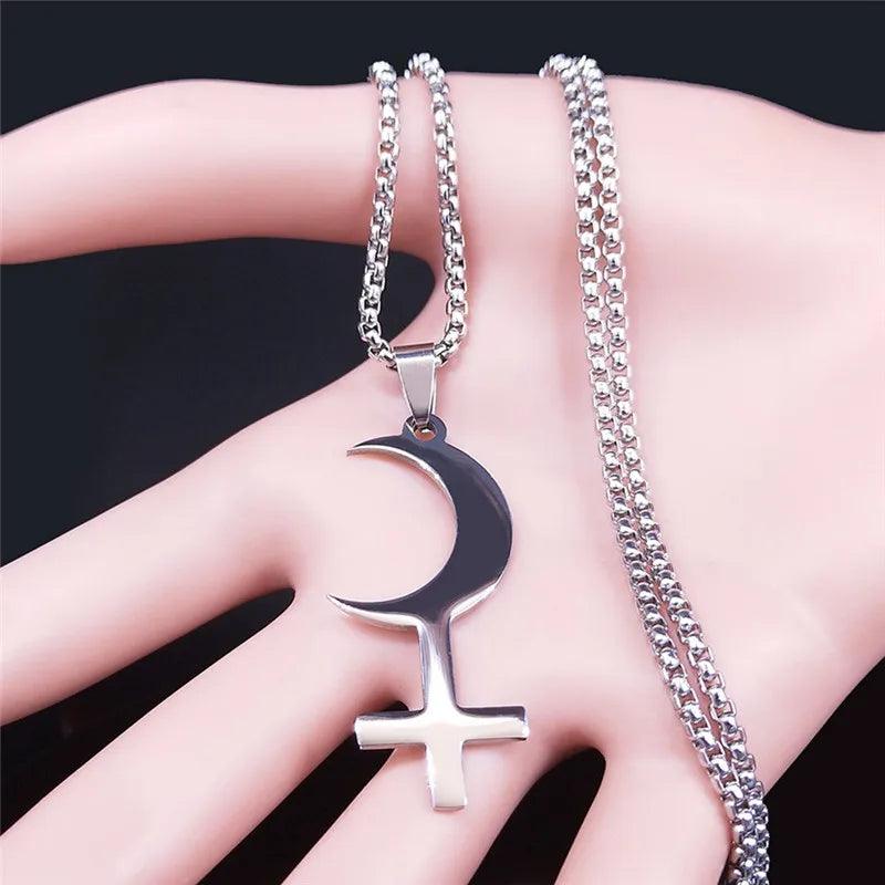 Collier Déesse Lilith - Symbole Mystique en Acier Inoxydable