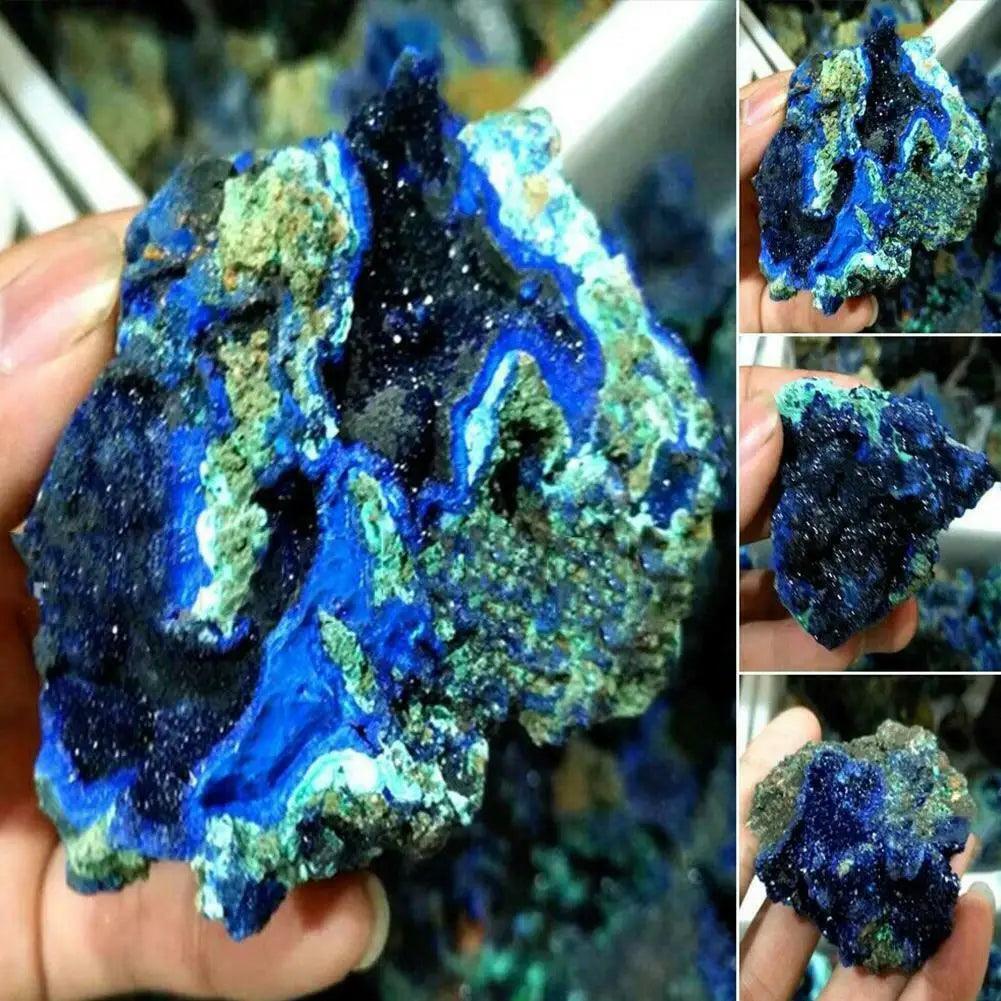 Pierre de Guérison Naturelle Azurite Malachite - Spécimen Mystique pour Reiki et Rituels