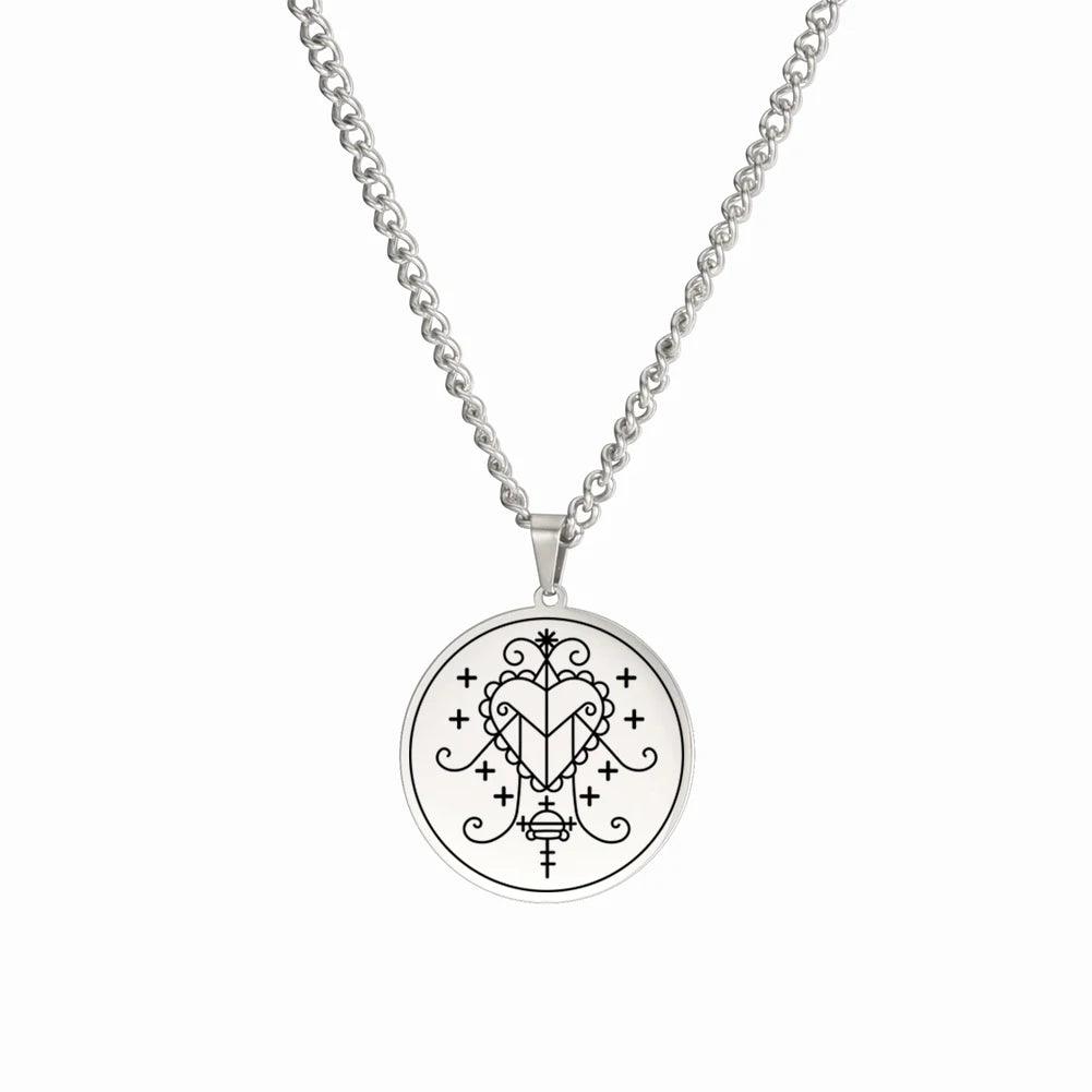 Collier Talisman Vintage en Acier Inoxydable Dawapara - Variante