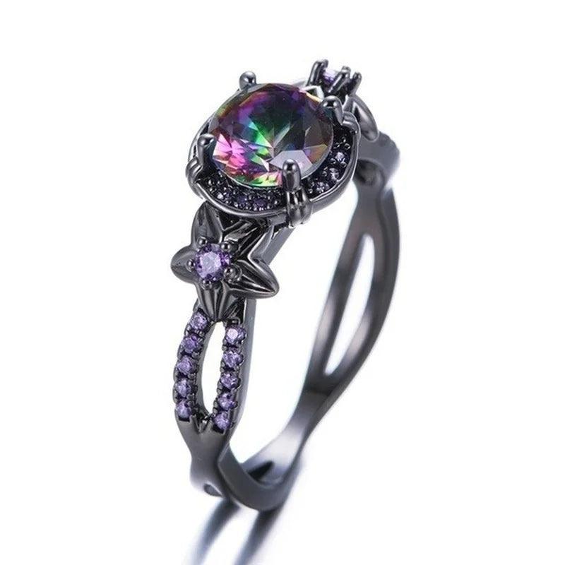 Bague Fleur en Topaze Mystique - Bijou Élégant et Spirituel