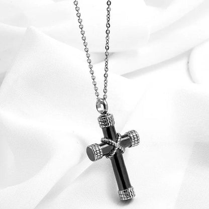 Collier Croix Inversée - Pendentif en Acier Inoxydable pour Pouvoir Spirituel et Mystique - Variante