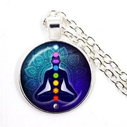 Collier de Guérison Chakra Reiki - Pendentif Spirituel pour Méditation et Pratiques Ésotériques - Variante