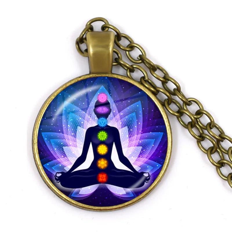 Collier de Guérison Chakra Reiki - Pendentif Spirituel pour Méditation et Pratiques Ésotériques - Variante