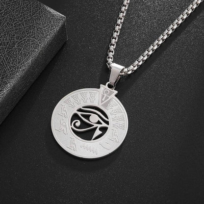 Pendentif en cuivre de forme ronde pour hommes - Accessoire de mode tendance - Variante