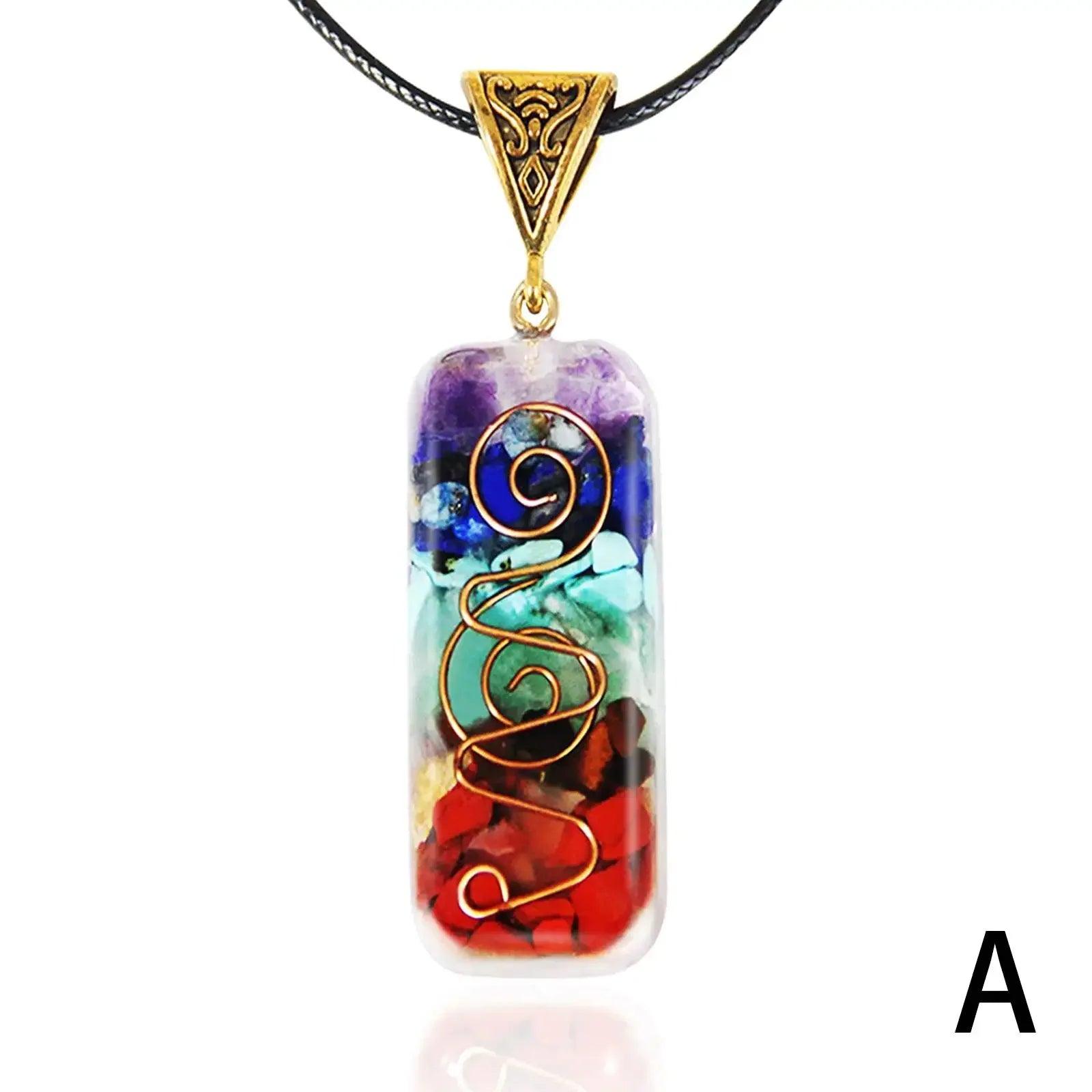 Pendentif en Cristal d’Énergie - Amulette Spirituelle pour Guérison Reiki et Méditation - Variante