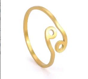 Bague Ajustable 12 Zodiaques - Élégance Minimaliste et Énergie Astrologique - Variante