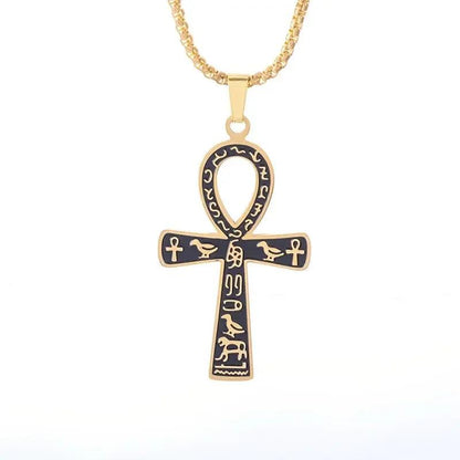 Collier Pendentif Croix Ankh - Bijou Mystique pour Hommes et Femmes - Variante