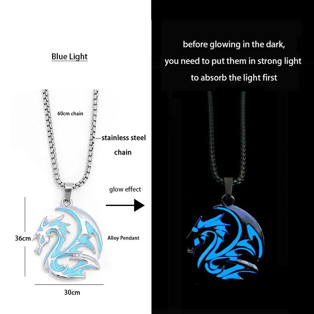 Collier Dragon Lumineux - Bijou Mystique pour Hommes et Femmes, Énergie Magique et Esotérique - Variante