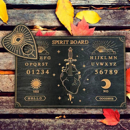 Planche Ouija en Bois - Outil de Divination pour Rituels et Autels de Sorcellerie