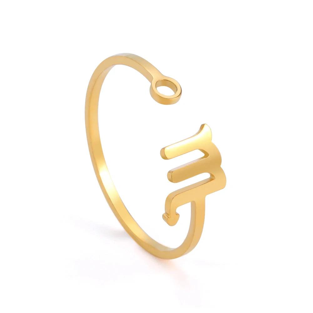 Bague Ajustable 12 Zodiaques - Élégance Minimaliste et Énergie Astrologique - Variante