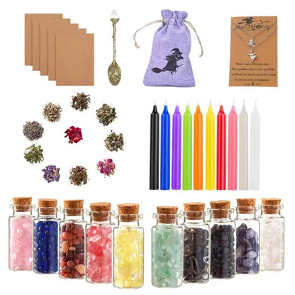 Kit d’Herbes de Sorcières - 36 Mini-Pots pour Autel et Rituels Spirituels