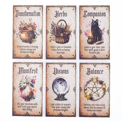 Cartes Oracle de Sorcière - Jeu Divinatoire et Spirituel