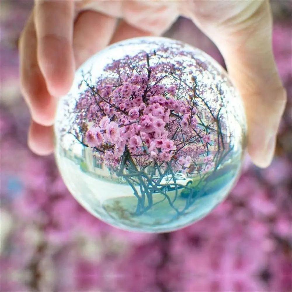 Sphère de Cristal en Verre Naturel - Pierre de Quartz Clair, Rose ou Violet pour Rituels Mystiques